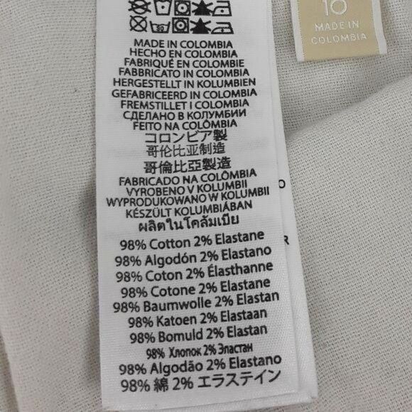 Michael Kors Izzy Skinny High Waisted Skinny‎ Crop Ankle Pants Blue Floral Sz 10 - Picture 11 of 13